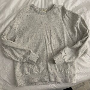 rag & bone Light Gray Speckled Crew Neck Sweater